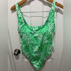 HURLEY ONE PIECE BATHING SUIT WITH LACE UP SIDES XL BNWT